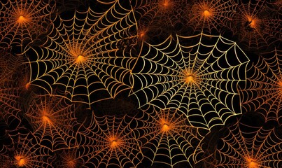 halloween spiders and spider web Generative AI