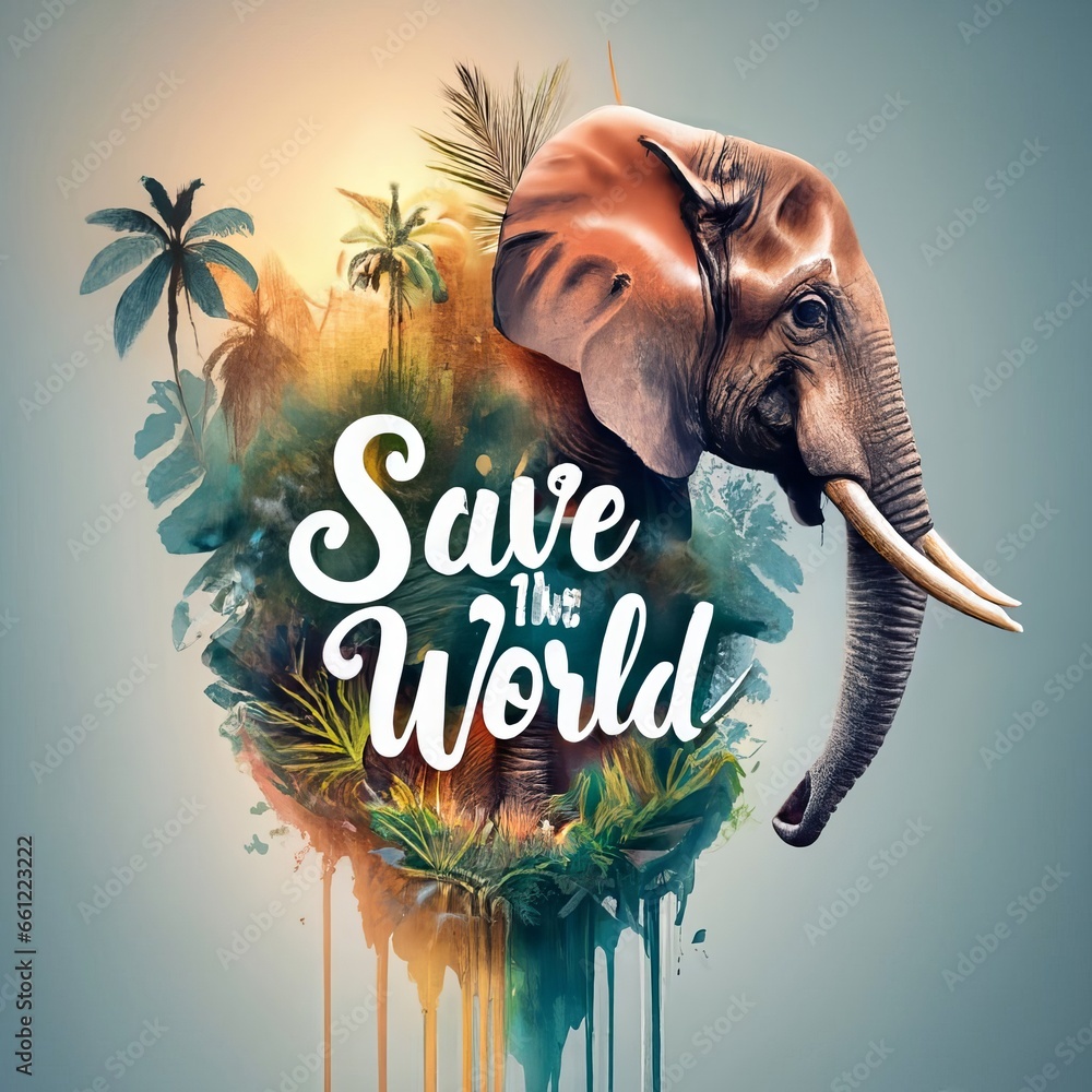 Save the world, endangered animal species. Preserve Earth's ...