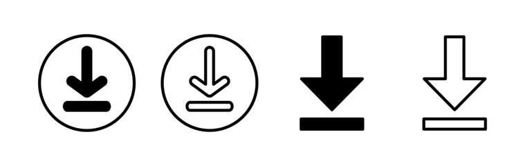Download icon vector. Downloading vector icon
