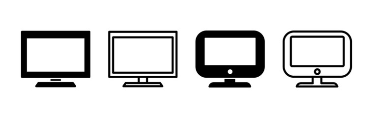 Computer icon vector. computer monitor icon.