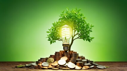 light bulb and money tree