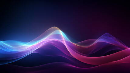 Sticker - light waves of energy flowing background wallpaper