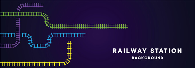 Creative vector illustration of railway station map, metro road infographic, train railroad route rail track, isolated on transparent background. Art design template. Abstract concept graphic element