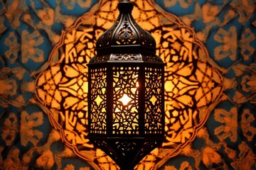 Wall Mural - Lantern for Islamic design. Suitable as background. Generative AI