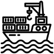 Container Shipping Outline Icon