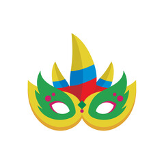 Canvas Print - pasto narino carnival mask with feather