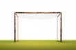 A football goalpost isolated on a white background