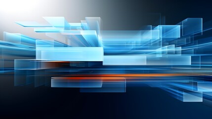 Wall Mural - abstract high tech background. modern wide hi-tech digital technology concept. illustration high com