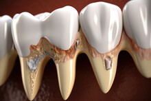 Impacted wisdom tooth due to which a gum hood was formed, Inflammation of the gums due to an unerupted molar.