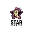 Star Karaoke Sing Vocal Microphone Logo Inspiration