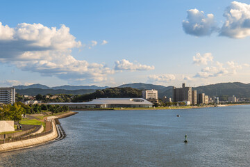 Sticker - Scenery of the Lake Shinji located in Matsue, Shimane, Japan