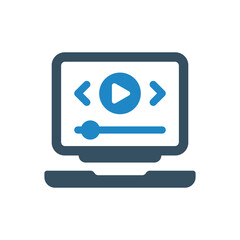 online lecture icon vector illustration