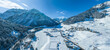 Panorama im hinteren Kleinwalsertal, winterliche Stimmung zwischen Mittelberg und Baad