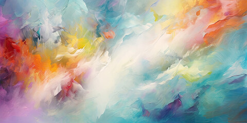 Wall Mural - alla prima brush strokes in spring colors