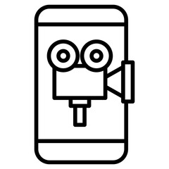 Canvas Print - Outline Cinema Mobile icon