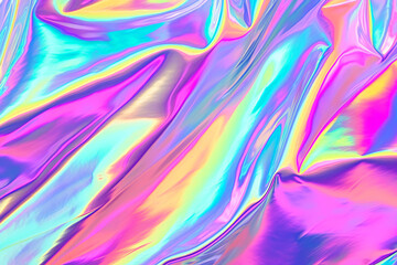 Holographic neon background ,Colorful psychedelic abstract. Pastel color waves for background