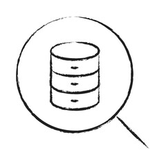 Sticker - Hand drawn Search Data Icon