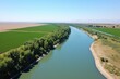 drone shot of a countrys territorial water boundary