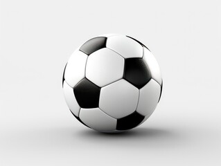 Soccer ball isolated on white background. 3D illustration. Clipping path included. 