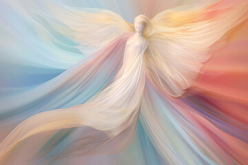 Poster - Seraphic Grace: An image that captures the ethereal beauty and grace of an abstract Archangel. 