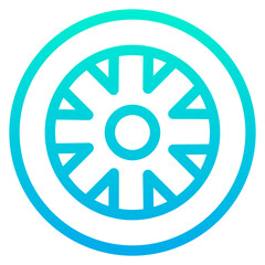 Poster - Outline Gradient Wheel icon