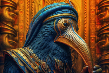 Poster -  A captivating image depicting the abstract form of Thoth, the god of knowledge and writing. 