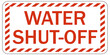 © middlenoodle - Water shut off sign and labels