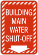 © middlenoodle - Water shut off sign and labels