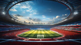 Fototapeta Fototapety sport - Realistic american football stadium. generative ai