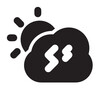 © Darian - Cloud storage icon symbol vector image. Illustration of the database server hosting cloud system digital design image