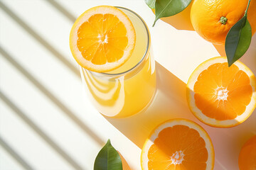 Wall Mural - Template copy juicy freshness space fruit fresh drink orange vitamin organic healthy juice