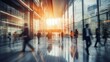 © NovaVision - Business People Walking in Modern Office with Motion Blur Effect. Generative ai