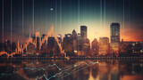 Fototapeta Nowy Jork - Stock market graph investment concept