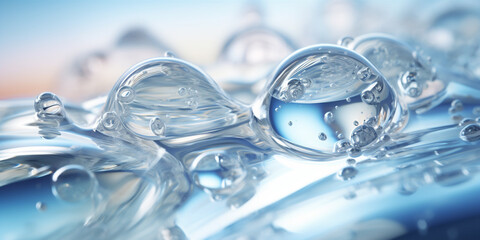 Wall Mural - A close-up of a clear liquid cosmetic