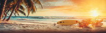 Beach Sunset Surfboard