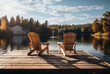 © Pinklife - Wooden chair on the lake