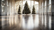 Wood floors - window - Christmas trees - windows - stylish - low angle shot - worm’s eye view - Christmas - holiday 