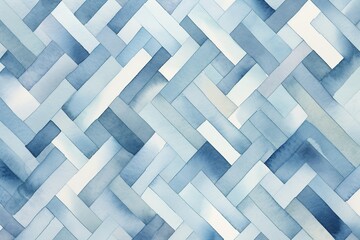 Wall Mural - watercolor light blue line geometry abstract subtle background illustration, minimal geometric patte