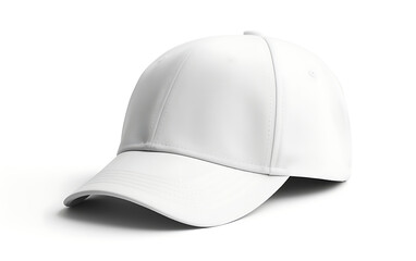 Wall Mural - White blank ball cap mock up isolated on  background. enerative ai