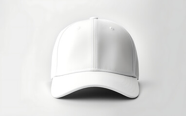 Wall Mural - White blank ball cap mock up isolated on  background. enerative ai