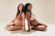 © Jacob Lund - Two pregnant women wearing underwear in a maternity photoshoot