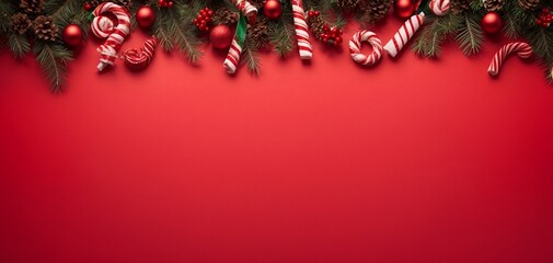 red christmas background with copy space