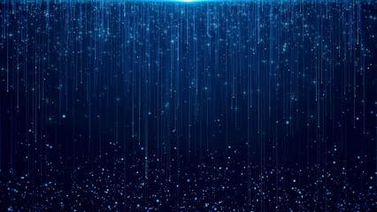 Particle of digital data moving high speed wave lines and bokeh lights. artificial intelligence streaming big data. concept science, music, modern.. science Futuristic technology presentation.