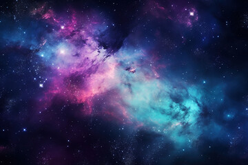 Wall Mural - blue and purple galaxy background
