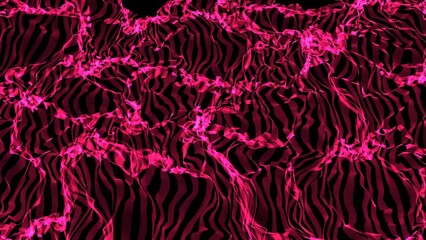 Wall Mural - Animated particle lines wave futuristic seamless pattern 4k motion graphics video 