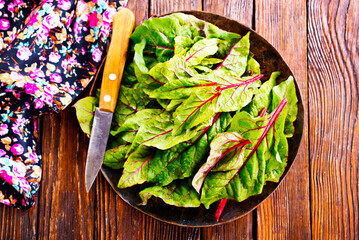 Canvas Print - Healthy salad, leaves salad on plate