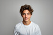© sofiko14 - Portrait of a young Caucasian brunette man on a white background