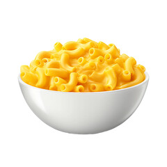Wall Mural - A Bowl of Creamy Macaroni and Cheese Isolated on a Transparent Background