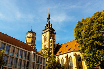 Poster - the historic centre of stuttgart germany