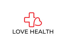 Love Logo Healthcare And Medical Design Vector Illustration